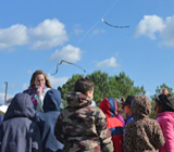 First graders learned about wind, turbines and kites at UD's Hugh R. Sharp Campus in Lewes. 